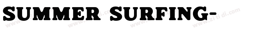 Summer Surfing字体转换